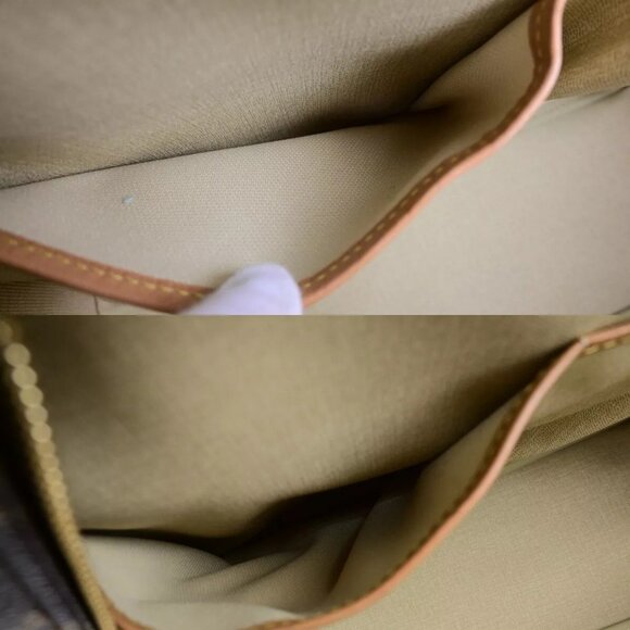 LOUIS VUITTON LV Logo Deauville Hand Bag Monogram Leather Brown - Picture 3 of 16